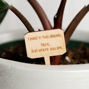 Mini Sign - I Exist in Two Places - Urban Sprouts