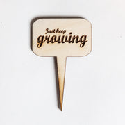 Mini Sign - Just keep growing - Urban Sprouts