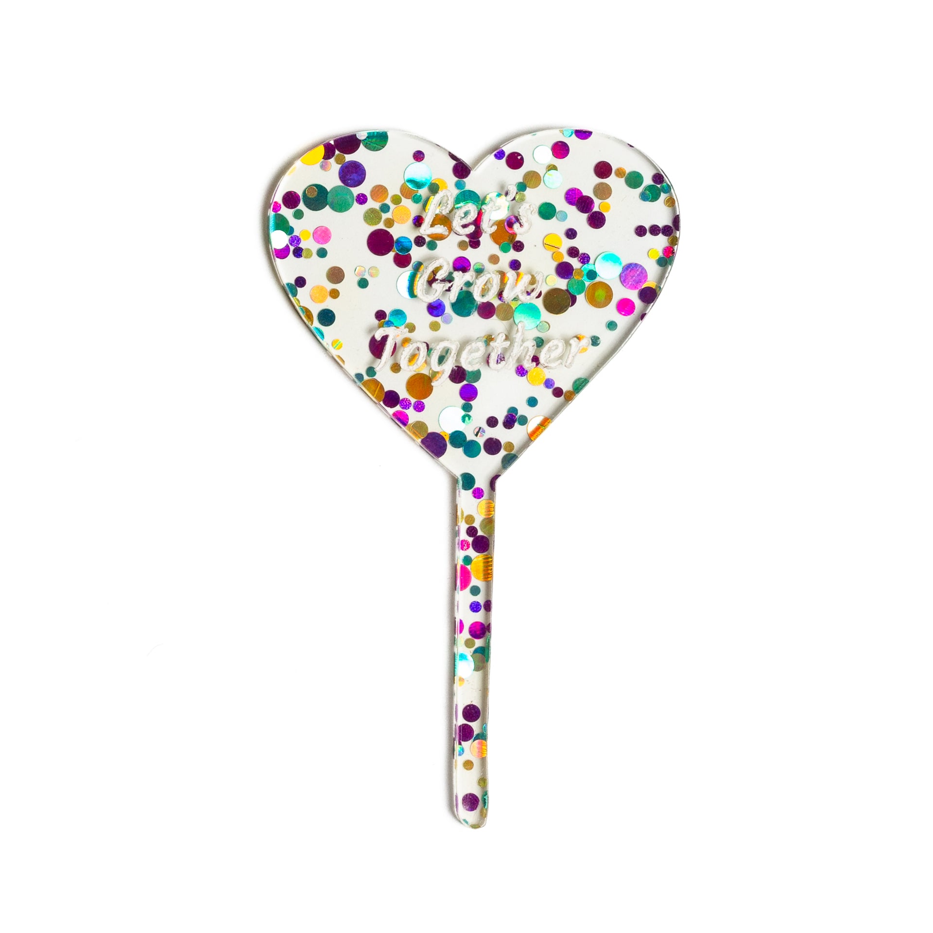 Mini Sign - Let's Grow Together - Confetti - Urban Sprouts