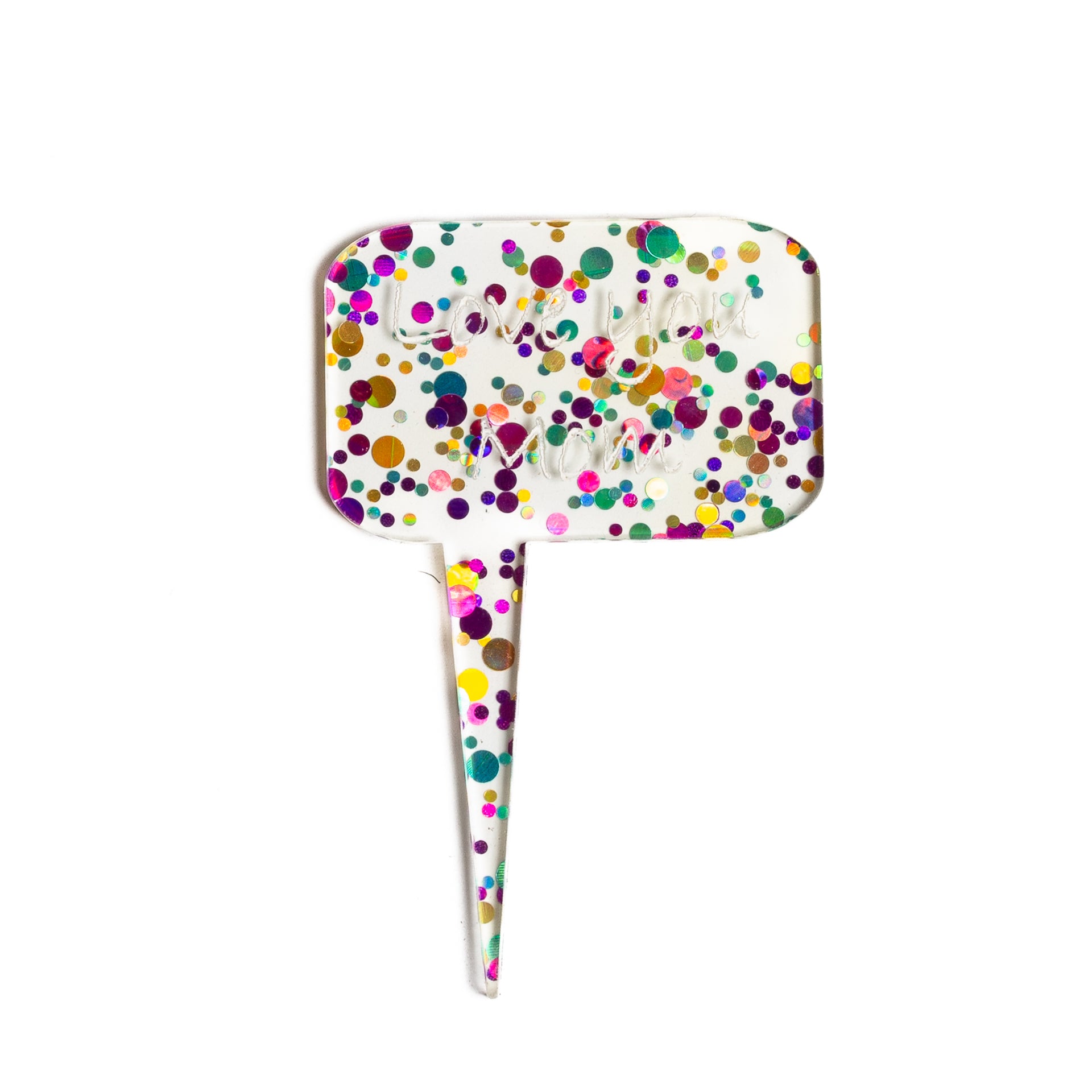 Mini Sign - Love You Mom - Confetti - Urban Sprouts