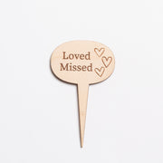 Mini Sign - Loved Missed (Hearts) - Urban Sprouts