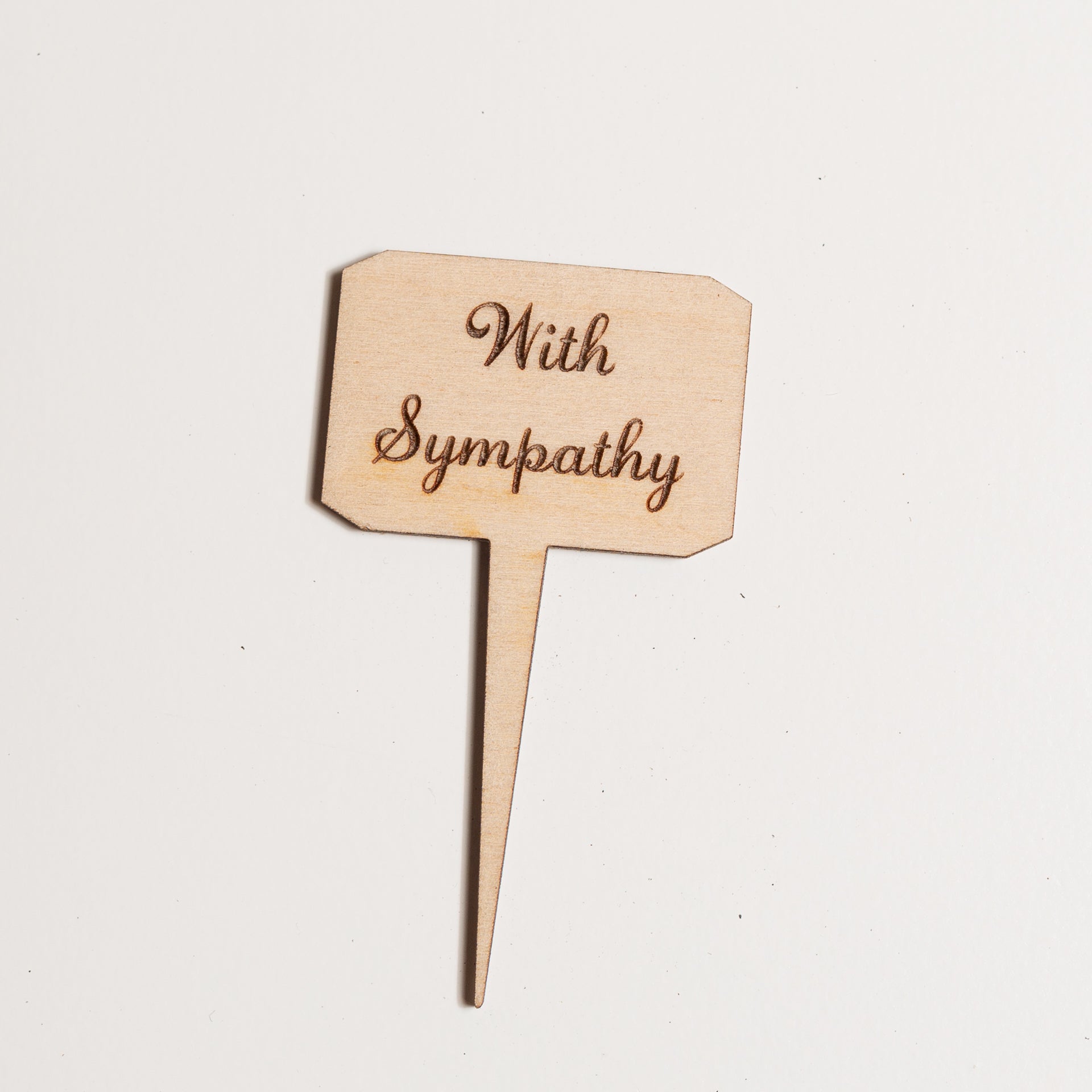 Mini Sign - With Sympathy - Urban Sprouts