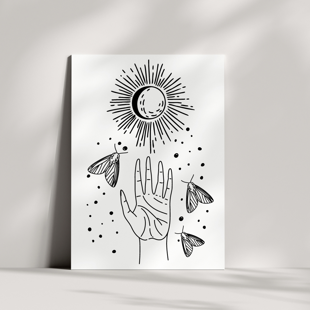 Moonlight Reach - Blank Greeting Card - Urban Sprouts