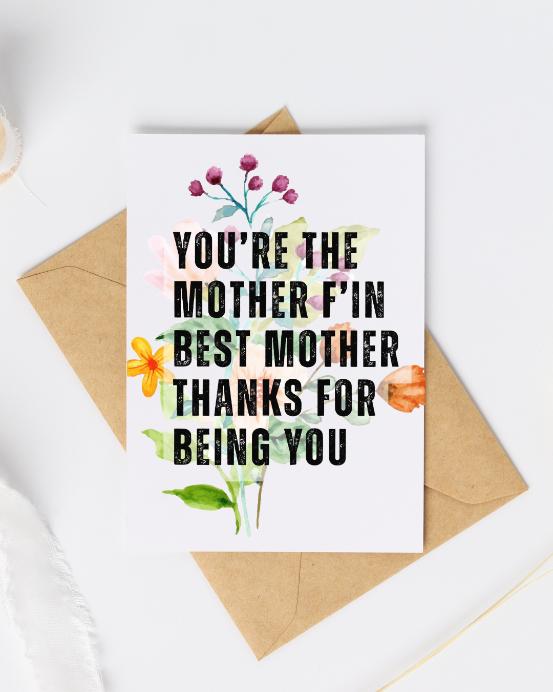 Mother F'in Best Mother - Blank Greeting Card - Urban Sprouts