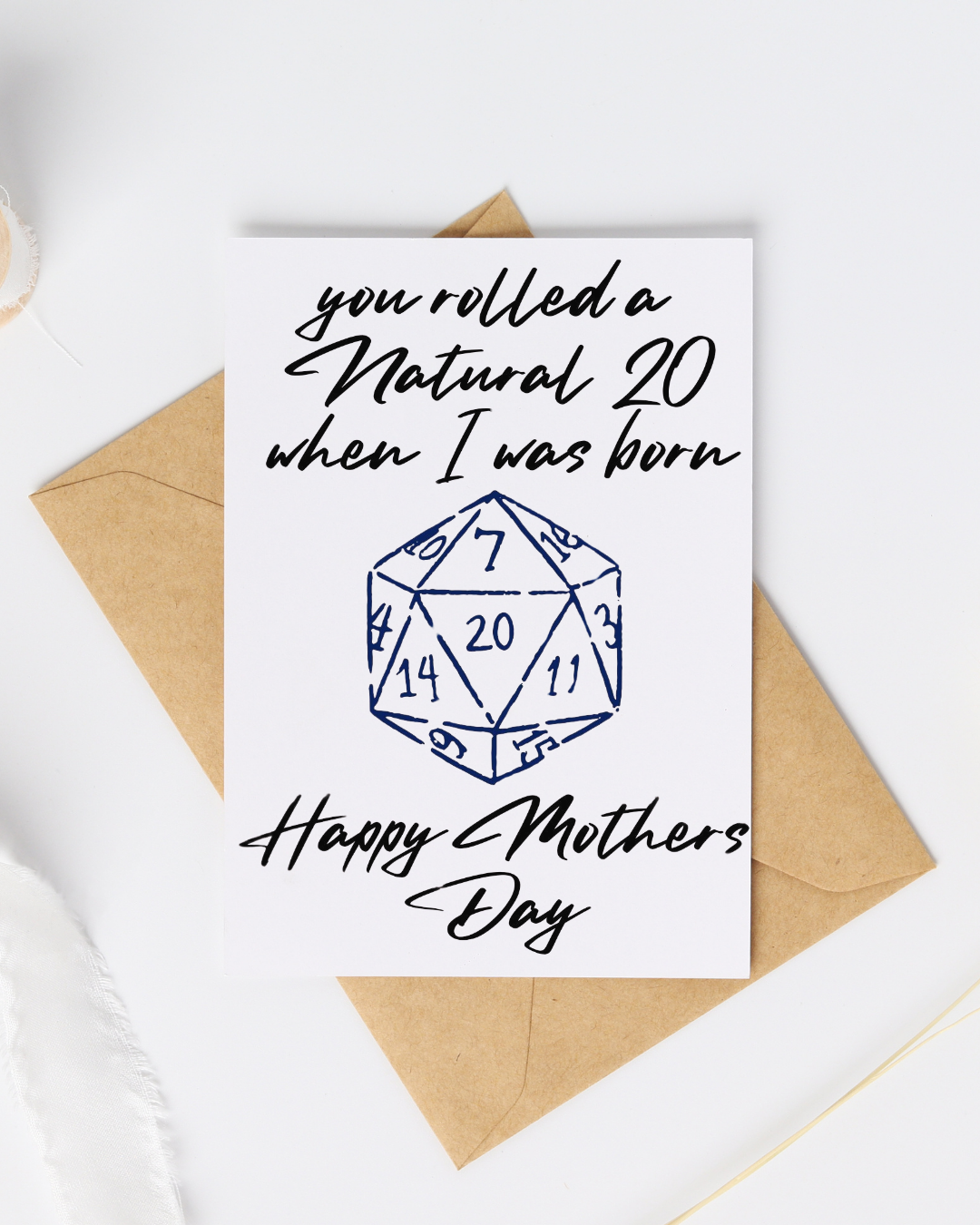 Natural 20 - Blank Greeting Card - Urban Sprouts