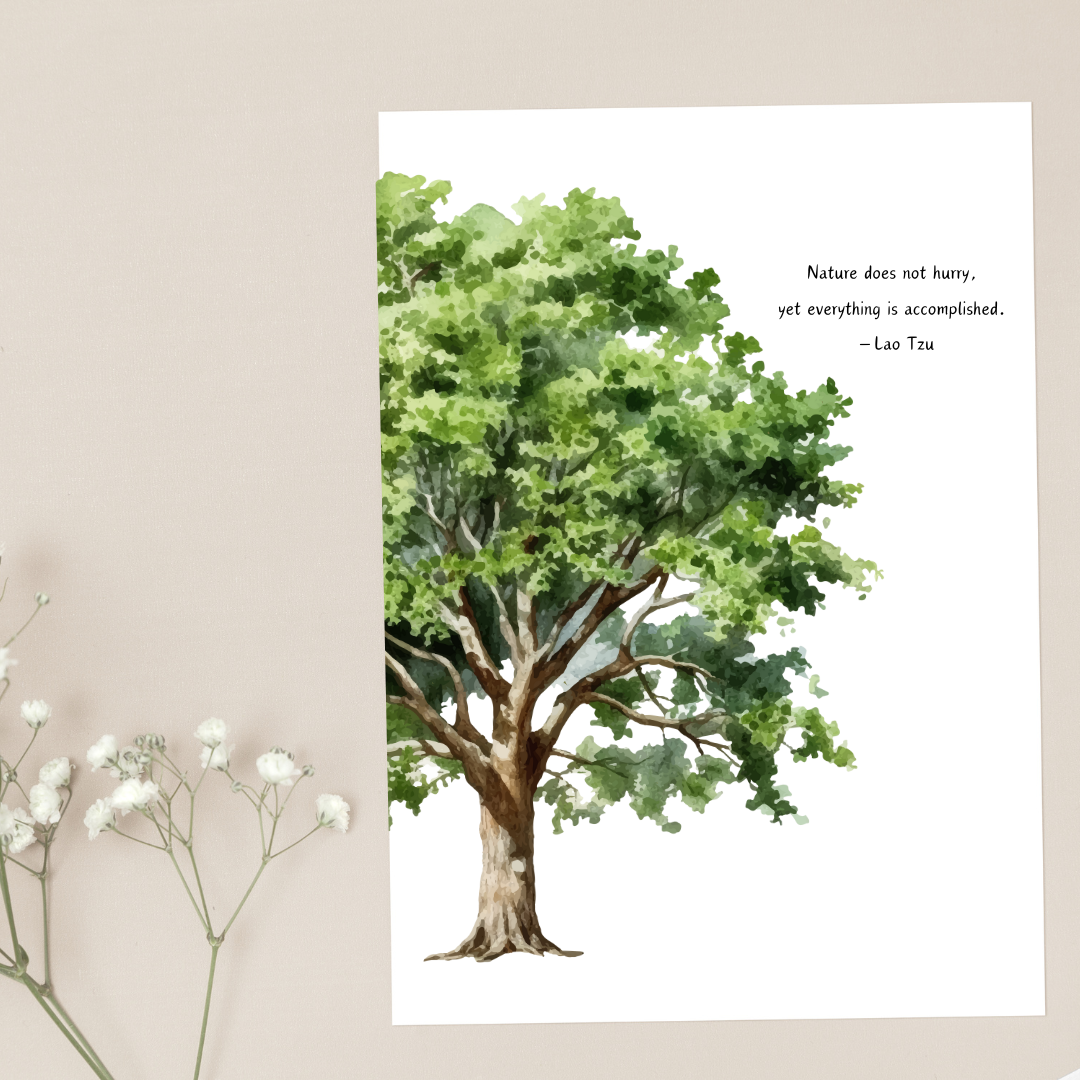 Nature Does Not Hurry - Blank Greeting Card