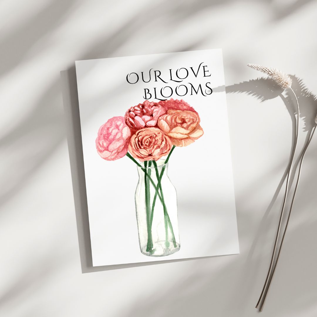Our Love Blooms - Blank Greeting Card - Urban Sprouts