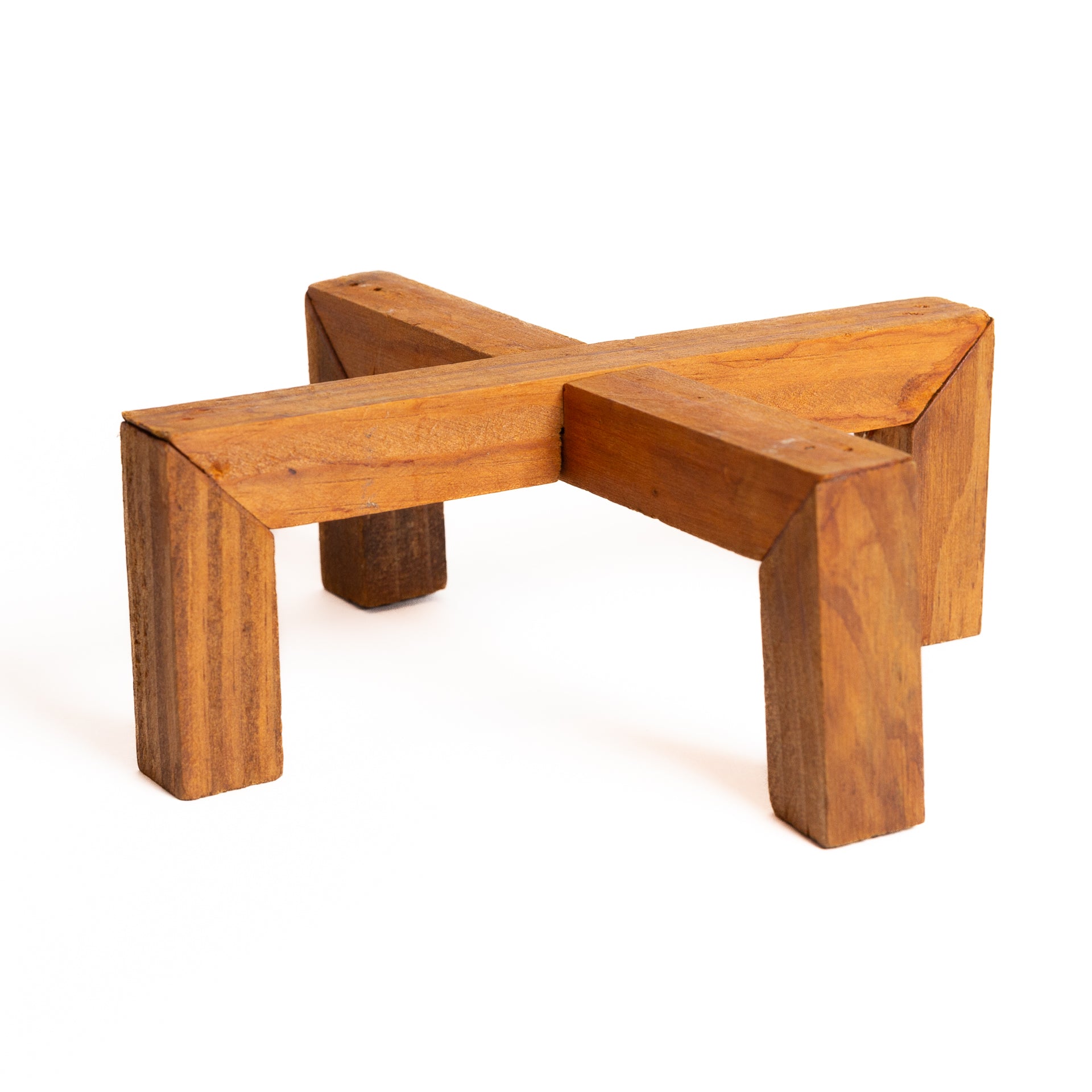 Pine Cross Pedestal Plant Stand - Urban Sprouts