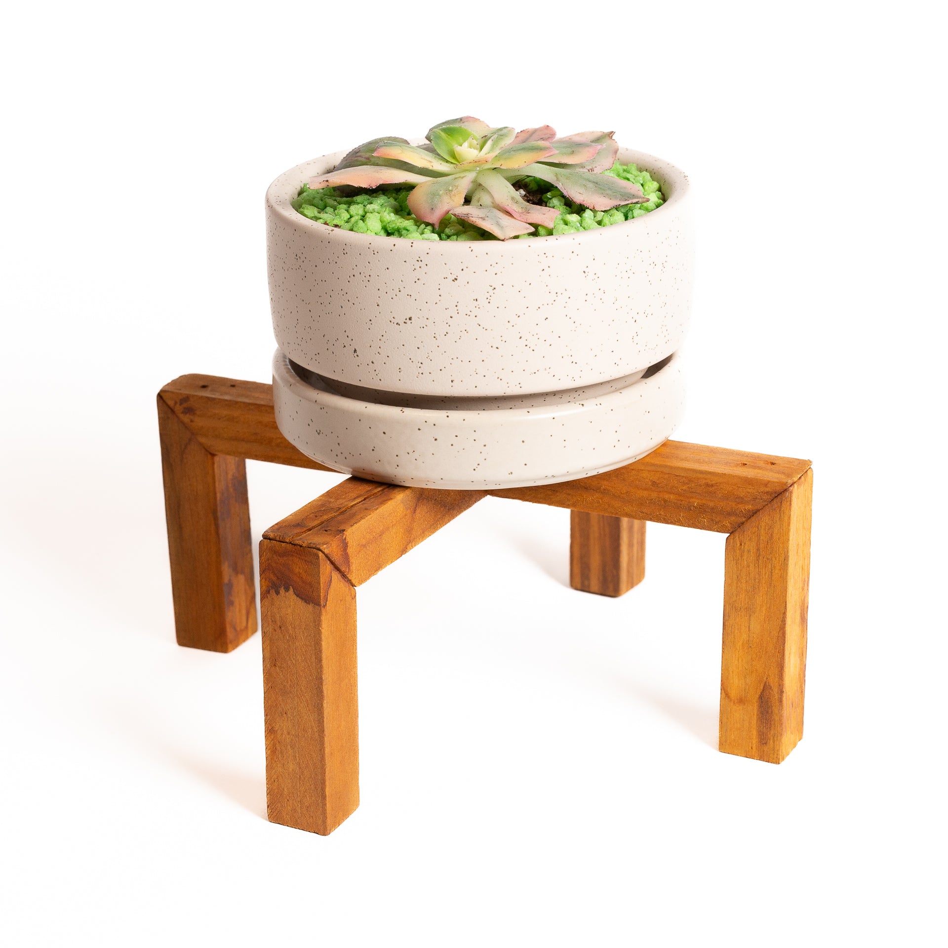 Pine Cross Pedestal Plant Stand - Urban Sprouts