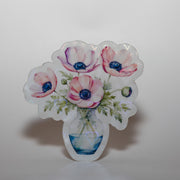 Pink Anemone Flower Sticker