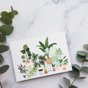 Plant Collection on Stands - Blank Greeting Card - Urban Sprouts