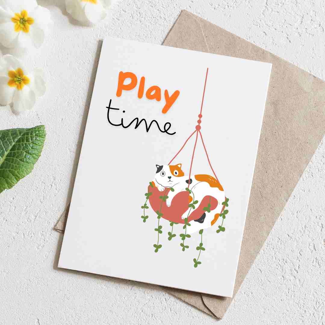 Play Time - Blank Greeting Card - Urban Sprouts