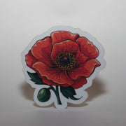 Red Flower Sticker