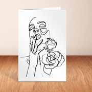 Rose Lips - Blank Greeting Card - Urban Sprouts