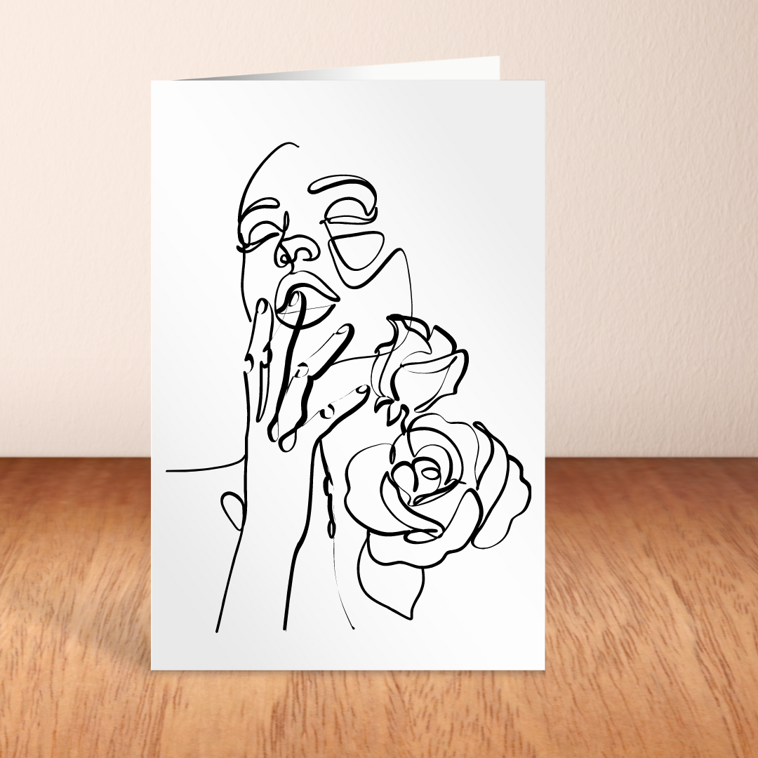 Rose Lips - Blank Greeting Card - Urban Sprouts
