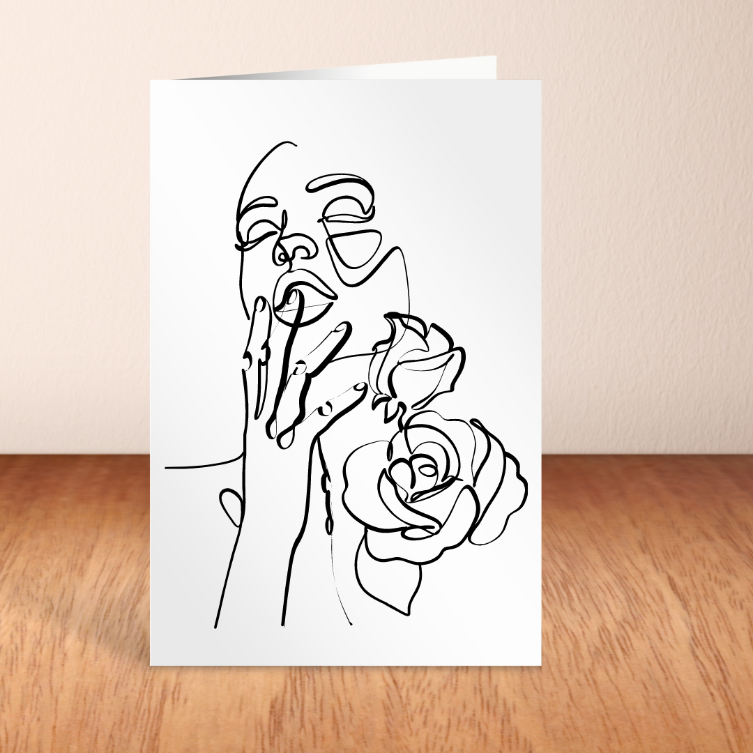 Rose Lips - Blank Greeting Card