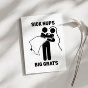 Sick Nups - Blank Greeting Card - Urban Sprouts