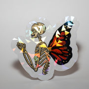 Skeleton Butterfly Wings Sticker