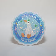 Socially Silly Goose Badge Sticker
