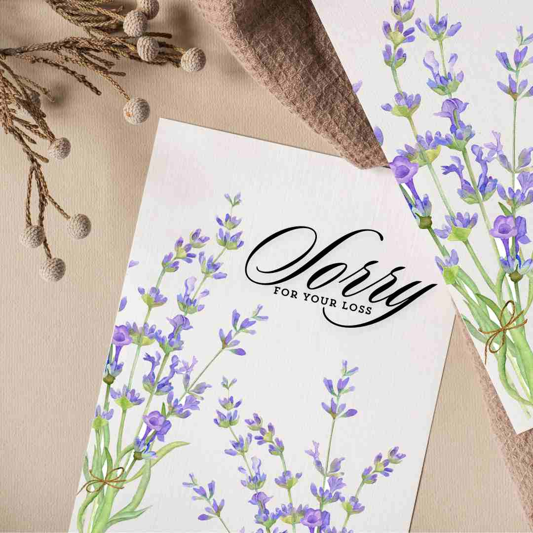 Sorry For Your Loss Lavender - Blank Greeting Card