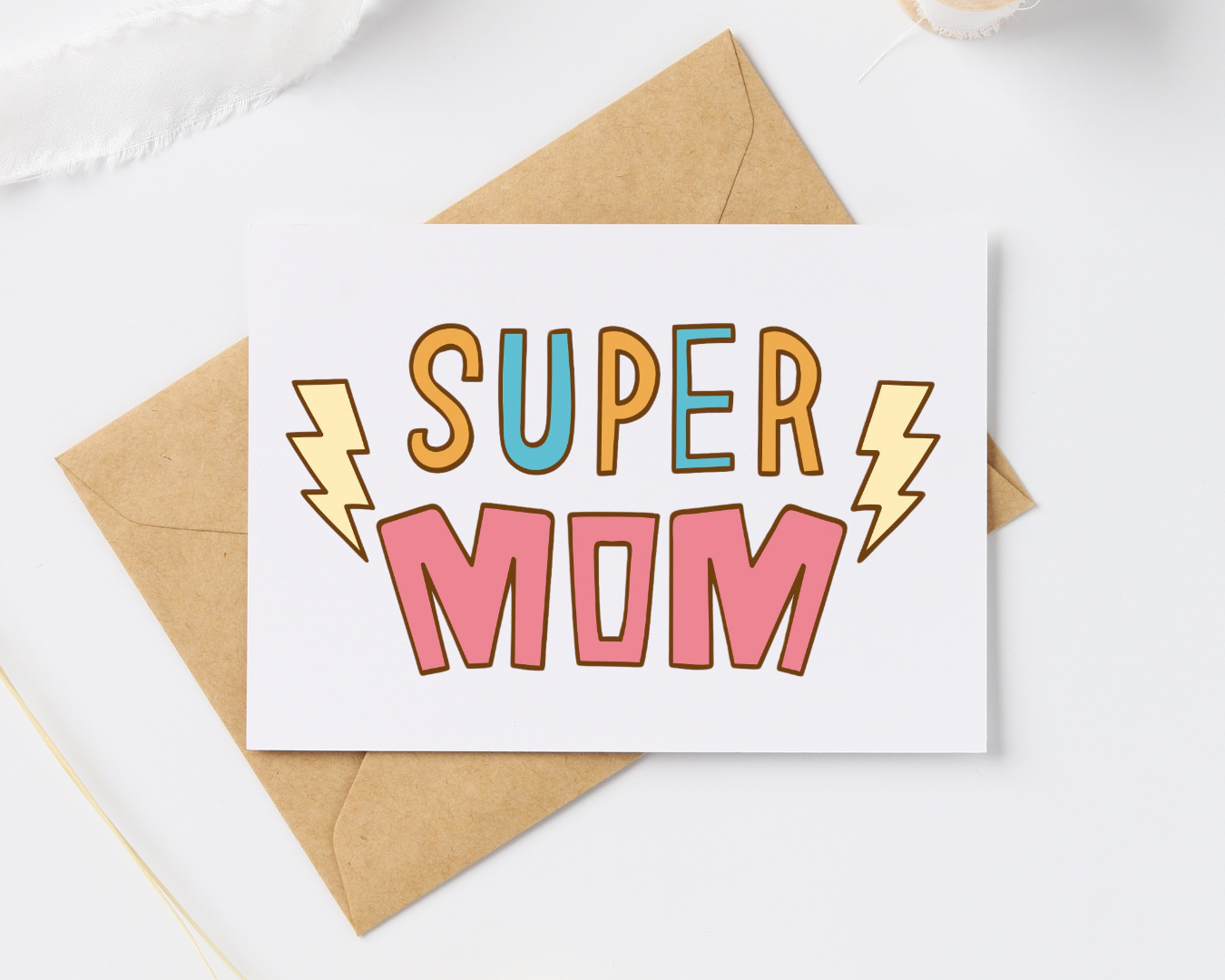Super Mom - Blank Greeting Card - Urban Sprouts
