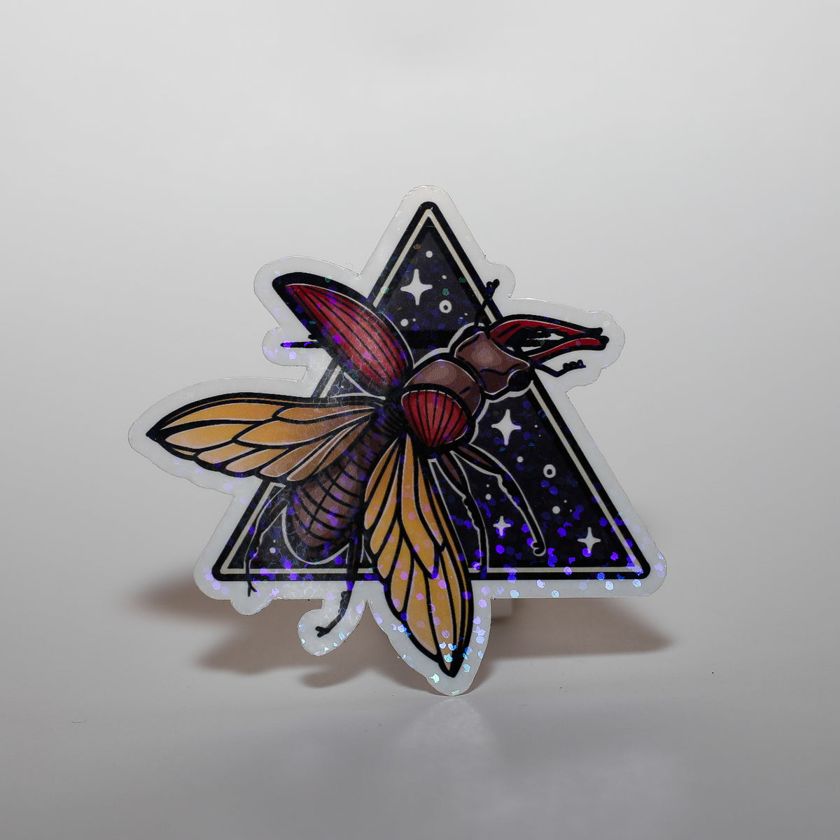 Triangle Flying Beetle Sticker