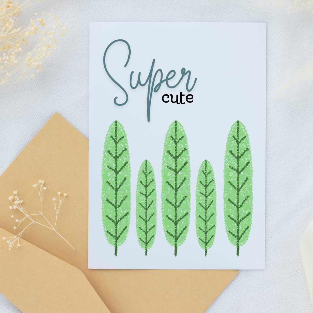 Super Cute Trees - Blank Greeting Card - Urban Sprouts