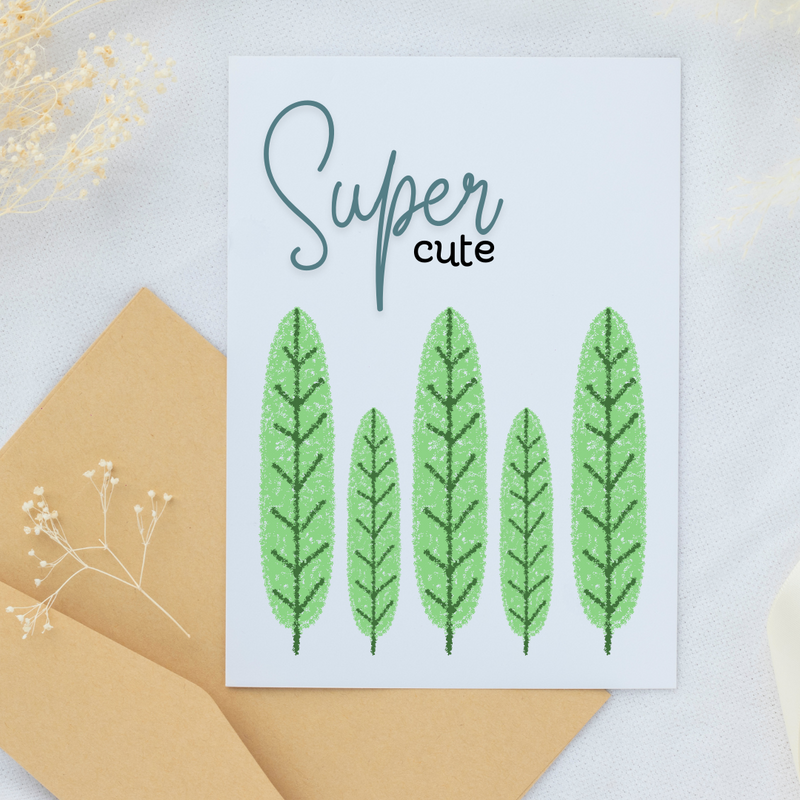 Super Cute Trees - Blank Greeting Card