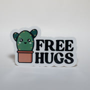 Free Hugs Cactus Sticker