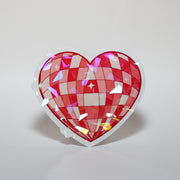 Sparkly Disco Ball Heart Sticker