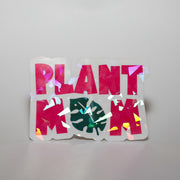 Pink Plant Mom Sticker
