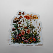 Wildflowers and Mushrooms Sticker