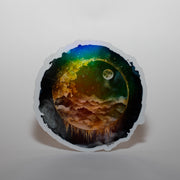 Full Moon Mountain Range Sticker