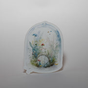 Gnome Door Terrarium Cloche Sticker