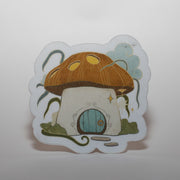 Mushroom House Sticker