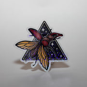 Triangle Flying Beetle Sticker