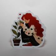 Plant Girl Sticker