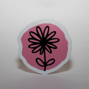 Pink Flower Sketch Sticker