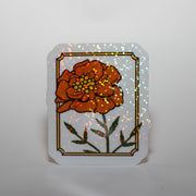 Framed Orange Flower Sticker