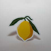 Lemon with Leaves Sticker