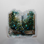 Sparkly Overgrown Book Sticker