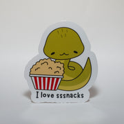 I Love Snacks Sticker