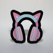 Cat Headphones Sticker