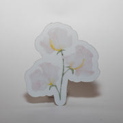 Watercolor White Flowers Sticker