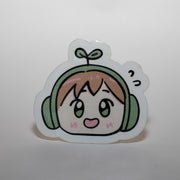 Happy Headphone Sprout Sticker