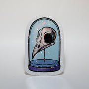 Raven Skull Cloche Sticker