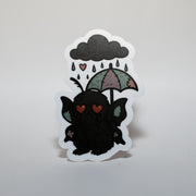 Sad Rainy Day Moth Sticker