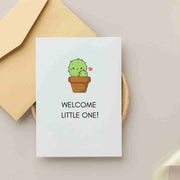 Welcome Little Cactus - Blank Greeting Card - Urban Sprouts