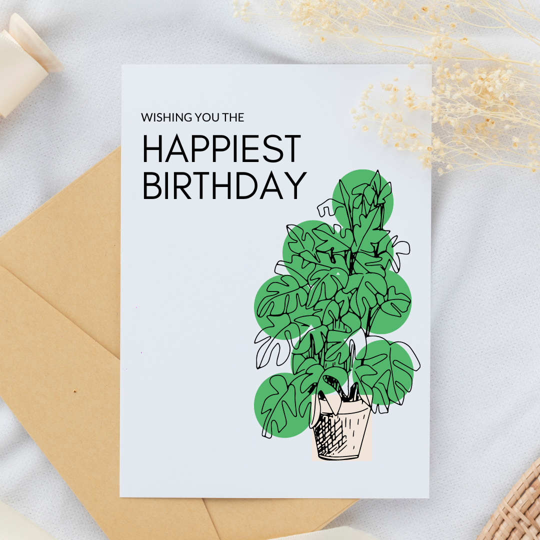 Wishing You the Happiest Birthday - Blank Greeting Card - Urban Sprouts