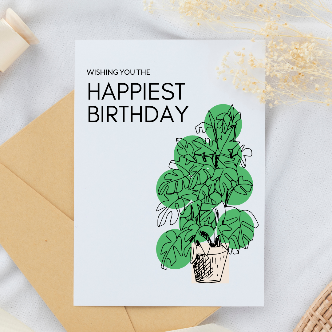 Wishing You the Happiest Birthday - Blank Greeting Card